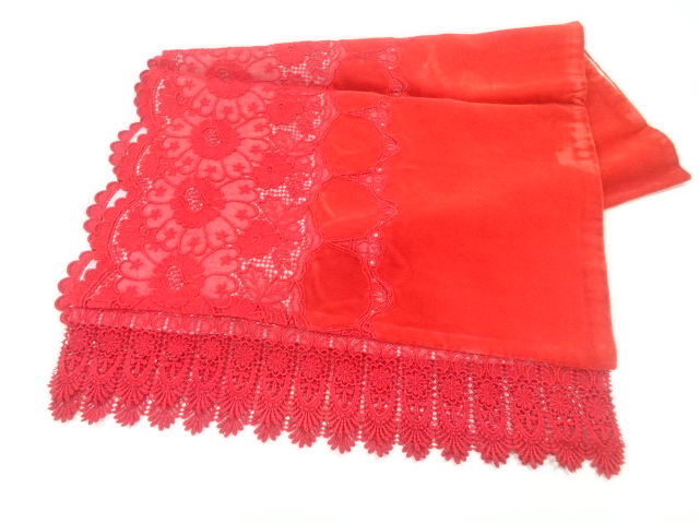 ビロードレース花模様ショール